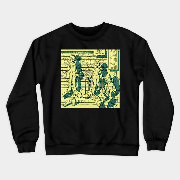 Jet Set Radio - Revive Monochrome Crewneck Sweatshirt by barbes-artworks